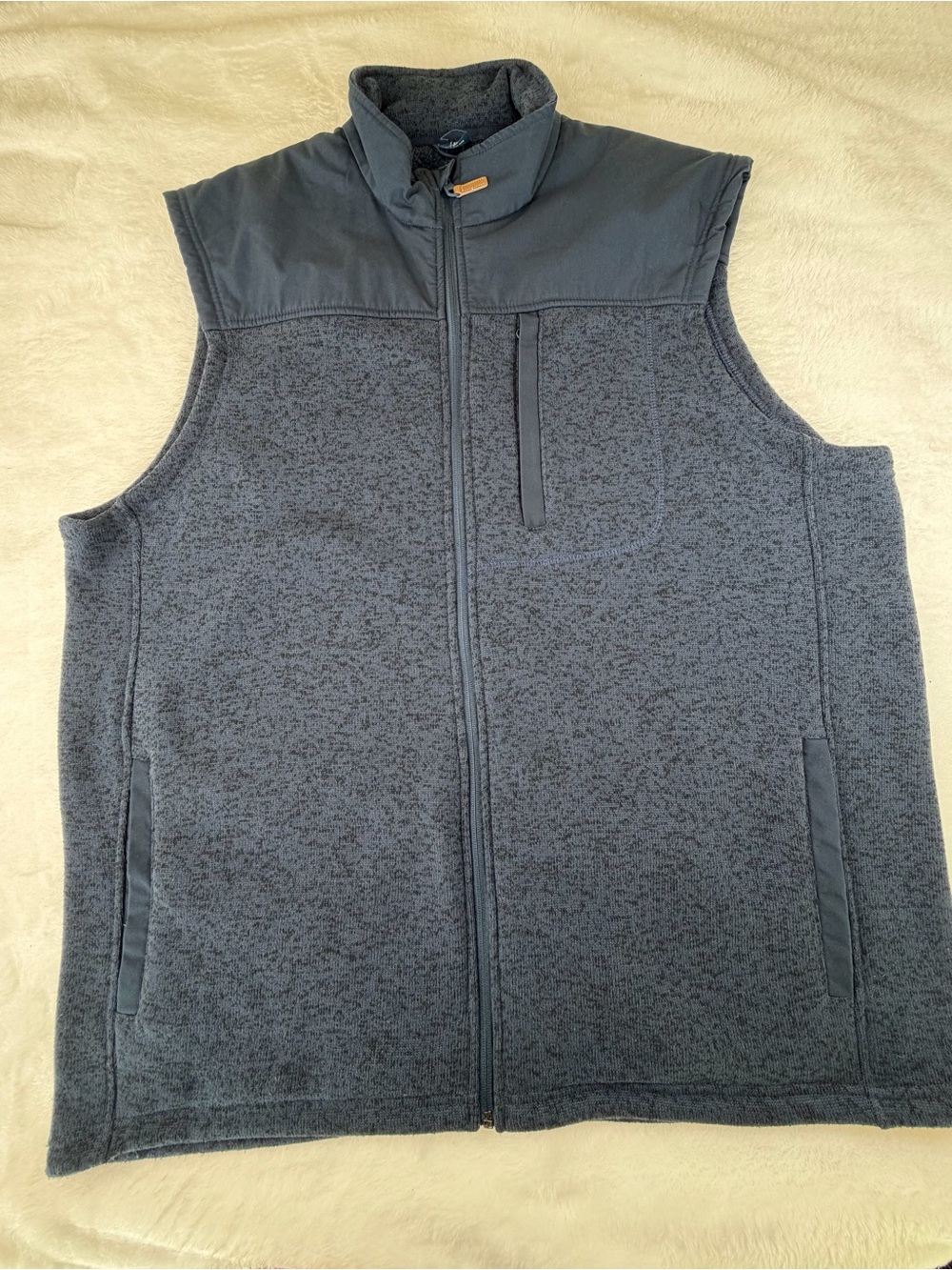 George Men's Charcoal Gray Full-Zip Fleece Vest
